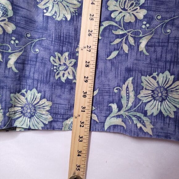 Tommy Bahama Silk Shirt Mens XL Floral Blue Tropical Camp Hawaiian - Picture 6 of 10